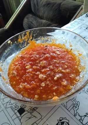 Una foto de Mermelada de zanahoria, mandarina y nueces