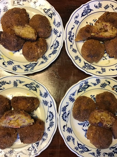 A picture of California Farm Tapas: Cured Ham Croquettes.