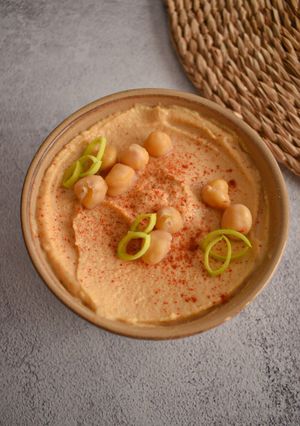 Una foto de Hummus de garbanzo