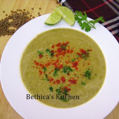 Cheesy Whole Masoor dal Soup A picture of Cheesy Whole Masoor dal Soup.