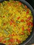 Arroz con careta y verduras