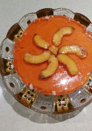 عکسی از دستور چیزکیک هلو