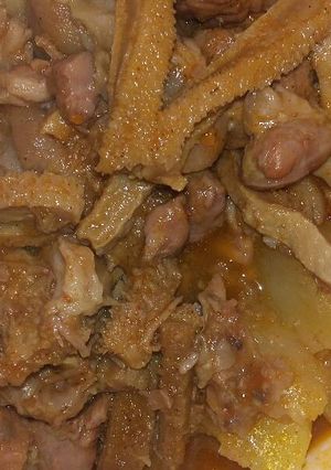 Csülkös pacal bográcsban recept fotója