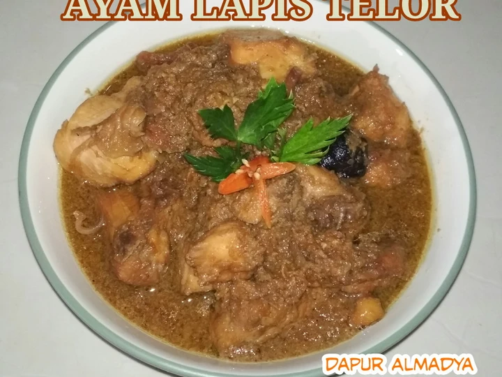 Langkah Gampang Membuat Resep Ayam lapis telor yang  Bikin Ketagihan Anti Ribet, Uenak Banget