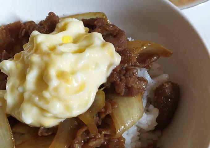 Teriyaki Beef Bowl with Egg Mayo Dressing