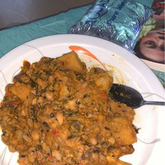 A picture of Delicious Beans and yam porridge.