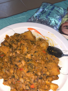 A picture of Delicious Beans and yam porridge.