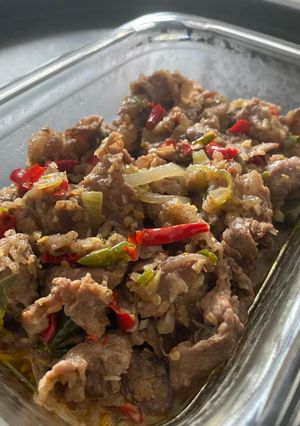 Foto resep Beef slice spicy simple