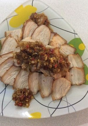 Hình của món Thịt ba rọi chiên không khí.