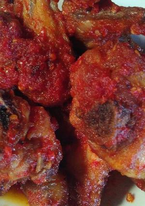 Foto resep Ayam Sambal Cabe Merah