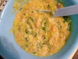 MPASI 10 Bulan(oatmeal+wortel+sawi+kuning telur+evoo)