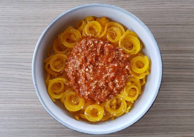 Spagettis butternut à la sauce bolognaise