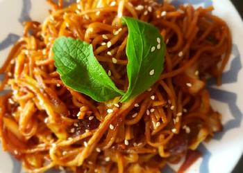 Easiest Way to Recipe Perfect Veg hakka noodles in Mexican style