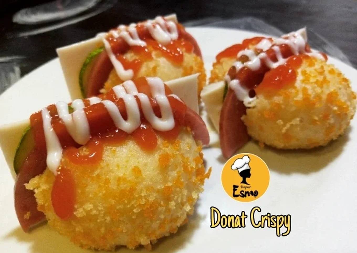 Donat Mini Burger Crispy (tanpa telur, tanpa ulen)