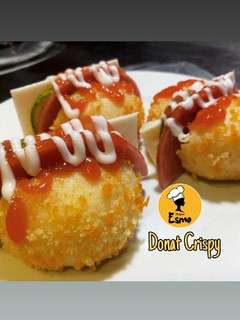 Foto resep Donat Mini Burger Crispy (tanpa telur, tanpa ulen)