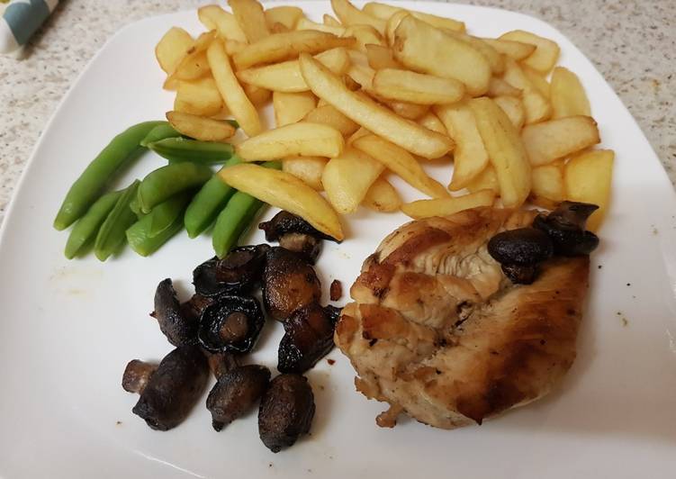 Easy Recipe: Yummy Garlic buttered Chicken & Mushrooms ❤