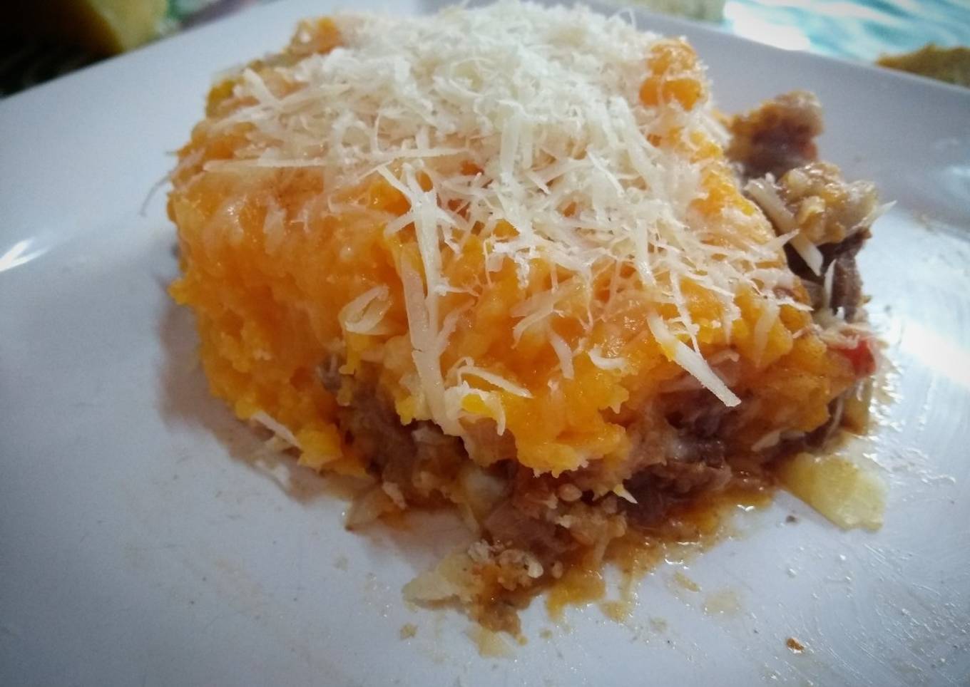 Pastel de zapallo y carne
