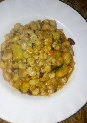 A picture of Githeri with matoke#authormarathon.