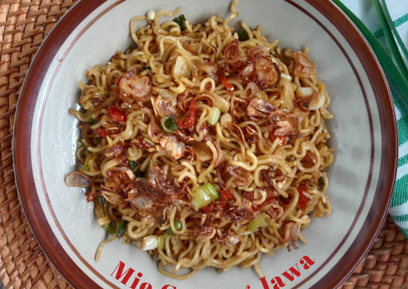 107. Mie Goreng Jawa Pedas Mantap, bumbu sederhana