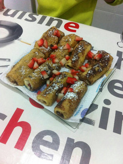 Una foto de Rollitos con Nutella