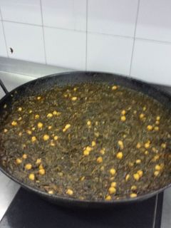 Una foto de Espinacas con garbanzos
