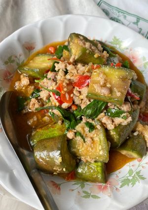 รูปของ ผัดมะเขือยาวใส่หมูสับ