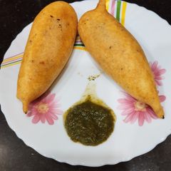 Rajasthani Mirchi Vada A picture of Rajasthani Mirchi Vada.