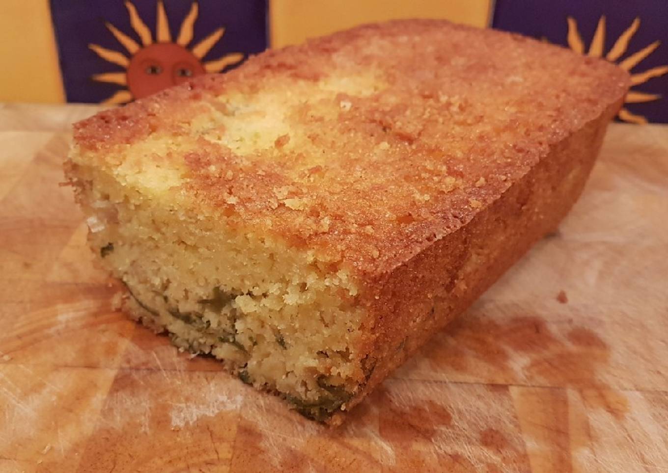 Pan de maíz con poblano y elote