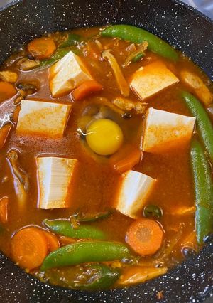 Foto resep SundubuJigae (sup tahu ala Korea)
