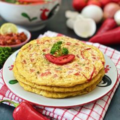 A picture of Telur Tomat (Egg Tomato Omelette).