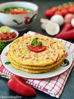 A picture of Telur Tomat (Egg Tomato Omelette).