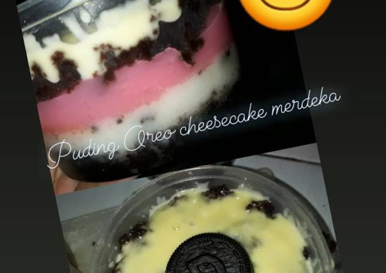 Puding Oreo cheesecake merdeka 🇮🇩
