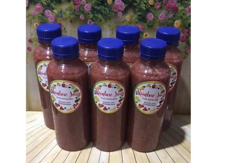 Bagaimana Menyiapkan Diet Juice Cauliflower Mango Apple Strawberry Blackberry, Menggugah Selera