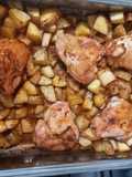 Pollo al Horno con Papas con Salsa Fusión Gochujang