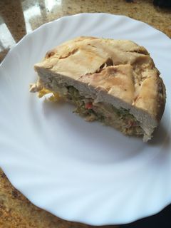Una foto de Pechuga de pollo rellena