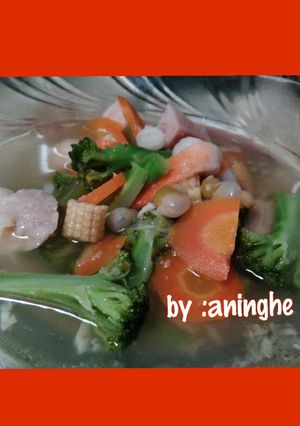 Foto resep Sup seafood kaldu ayam