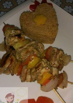 صورة لوصفة شيش طاووق بالاناناس🍡🍢