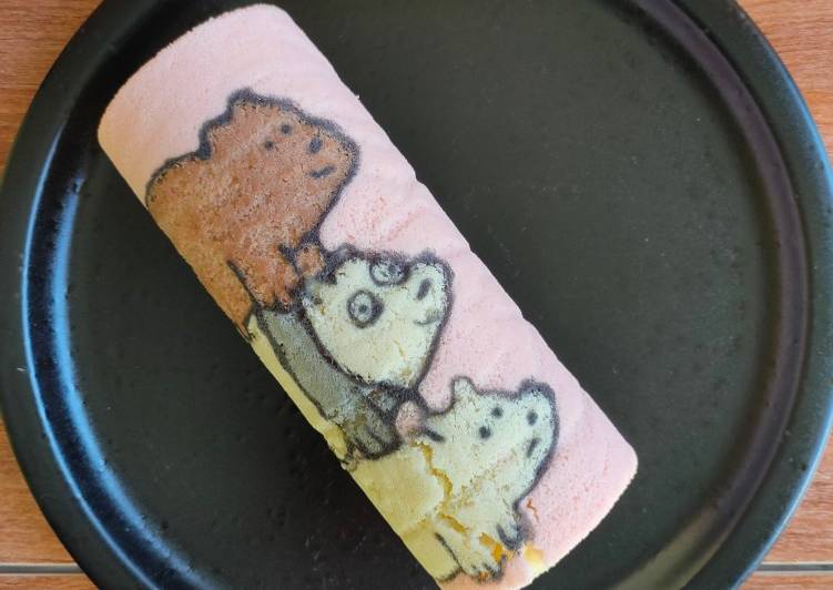 Bolu Gulung Kukus Motif &quot;We Bare Bear&quot;