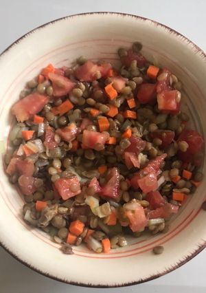 Una foto de Ensalada de lentejas