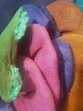 Tortas fritas coloridas