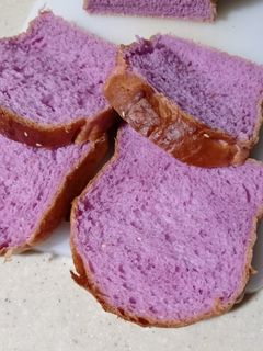 Foto resep Purple Sweet potato loaf(Roti ubi ungu)
