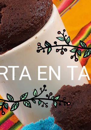 Una foto de TORTA de chocolate en TAZA☕