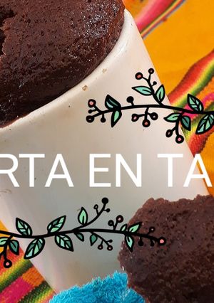 Una foto de TORTA de chocolate en TAZA☕