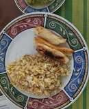 Arroz frito con huevos