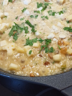 Una foto de Risotto de rebozuelos