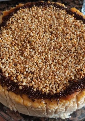 Foto principal de Tarta de turrón al baño maría en el horno