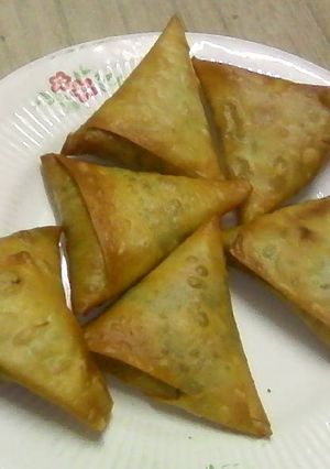 A picture of Chicken samosa.