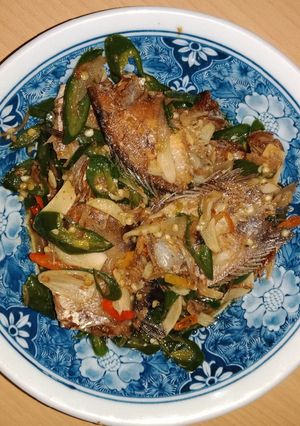 Foto resep Ikan Asin Sepat Cabe Ijo