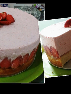 Foto resep Frasier torte (strawberry mousse cake)