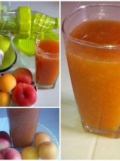 صورة لوصفة عصير المشمش والخوخ